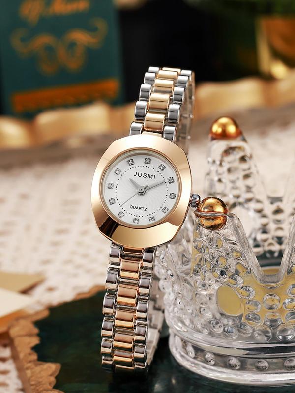 Women's Elegant Fashion Round Dial Quartz Watch, Fashion Watch for Party, Daily Decor, Trendy All-match & Exquisite Watch for Birthday Gift without Box