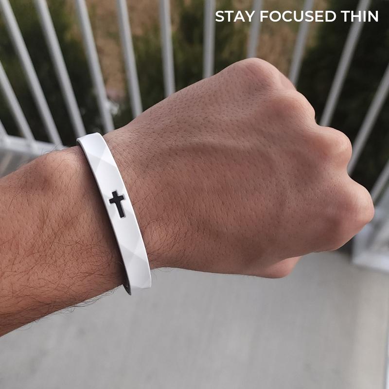 Gemvius Stay Focused Faith Bracelet - Size Adjustable