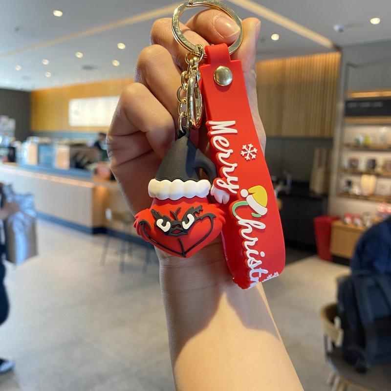 Creative Christmas Monster Design Keychain, Cute Car Keychain, Bag Charm, Car Interior Decoration Accessories for Women & Men