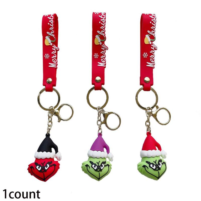 Creative Christmas Monster Design Keychain, Cute Car Keychain, Bag Charm, Car Interior Decoration Accessories for Women & Men