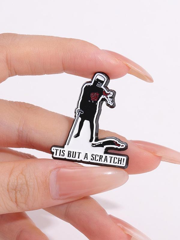 Cartoon Knight Design Brooch, Fashion Alloy Badge for Daily Decoration, Enamel Pin Suitable for Backpacks, Jeans, Scarves, Hats Decoration Fixed Buckle, Casual Alloy Jewelry for Men & Women