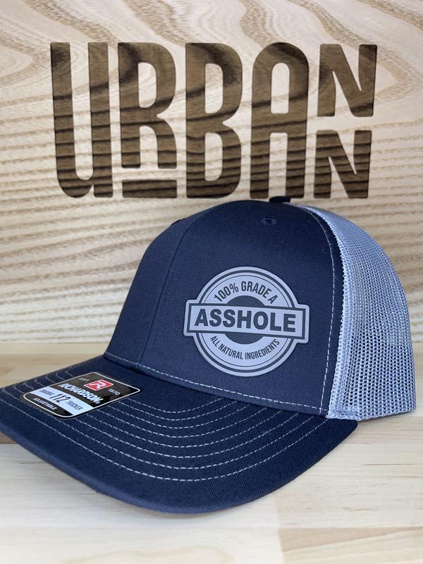 Grade A Ahole Custom Leatherette Patch Trucker Style Hat trucker hat Donald Trump trump hat unisex hat