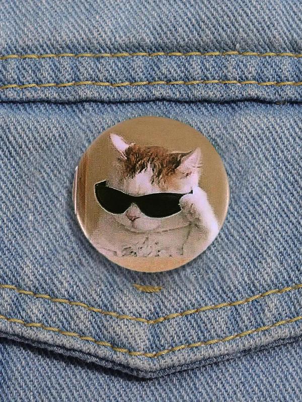 Fashionable Creative Cute Cat Pattern Brooch, Fashion Alloy Badge for Daily Clothing Decor, Trendy All-match & Exquisite Brooch for Birthday Gift