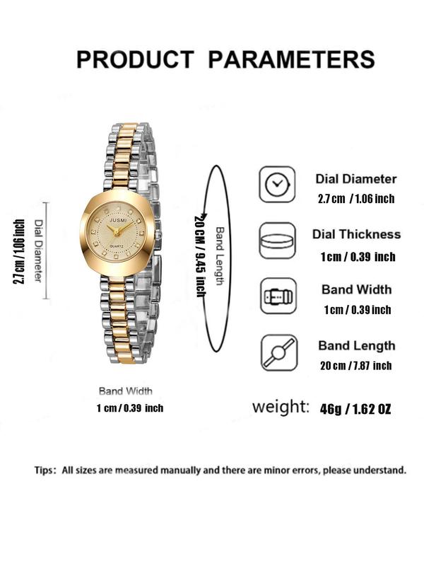 Women's Elegant Fashion Round Dial Quartz Watch, Fashion Watch for Party, Daily Decor, Trendy All-match & Exquisite Watch for Birthday Gift without Box