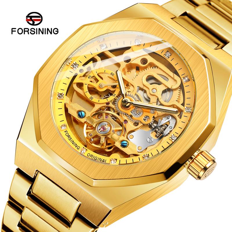 Stylish Classic Men's Mechanical Watch Business Waterproof Luminous Watch Suitable for Party, Daily Decoration, Fashion Watch with Box Birthday Gift Men's Mechanical Watch