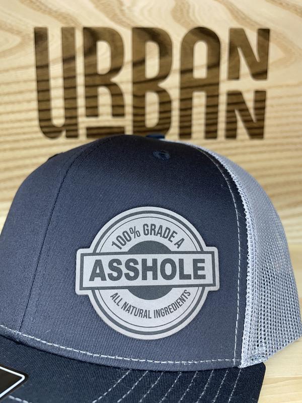 Grade A Ahole Custom Leatherette Patch Trucker Style Hat trucker hat Donald Trump trump hat unisex hat