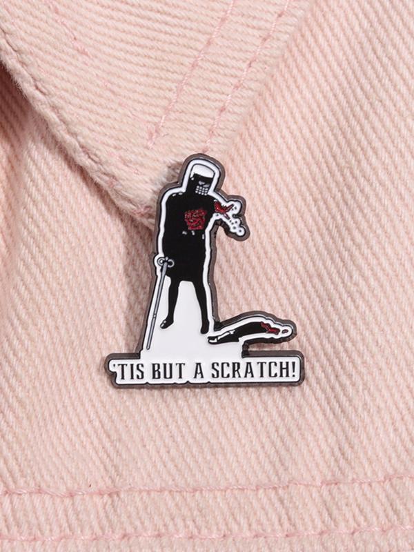 Cartoon Knight Design Brooch, Fashion Alloy Badge for Daily Decoration, Enamel Pin Suitable for Backpacks, Jeans, Scarves, Hats Decoration Fixed Buckle, Casual Alloy Jewelry for Men & Women