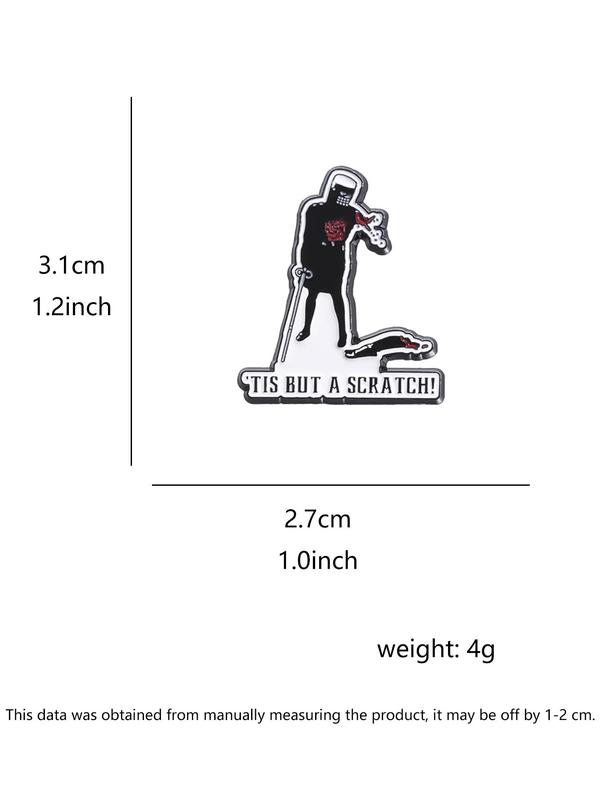 Cartoon Knight Design Brooch, Fashion Alloy Badge for Daily Decoration, Enamel Pin Suitable for Backpacks, Jeans, Scarves, Hats Decoration Fixed Buckle, Casual Alloy Jewelry for Men & Women