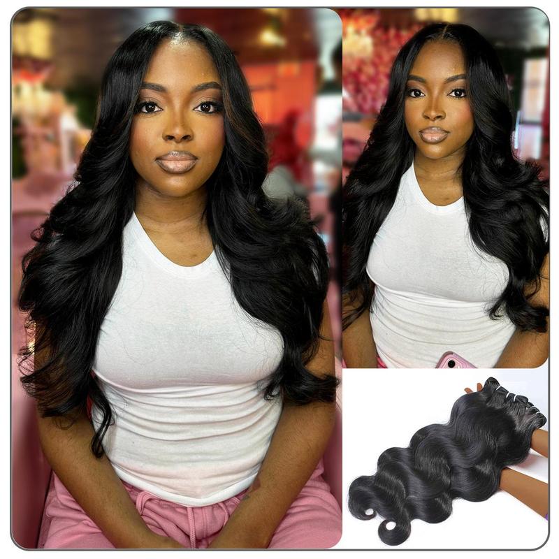 [Wequeen] Budget Friendly 10A Grade Brazilian Virgin 100% Human Hair Straight Body Wave Deep Wavy Kinky Curly Quick Weave Sew in Glue in Viral Hair Bundles