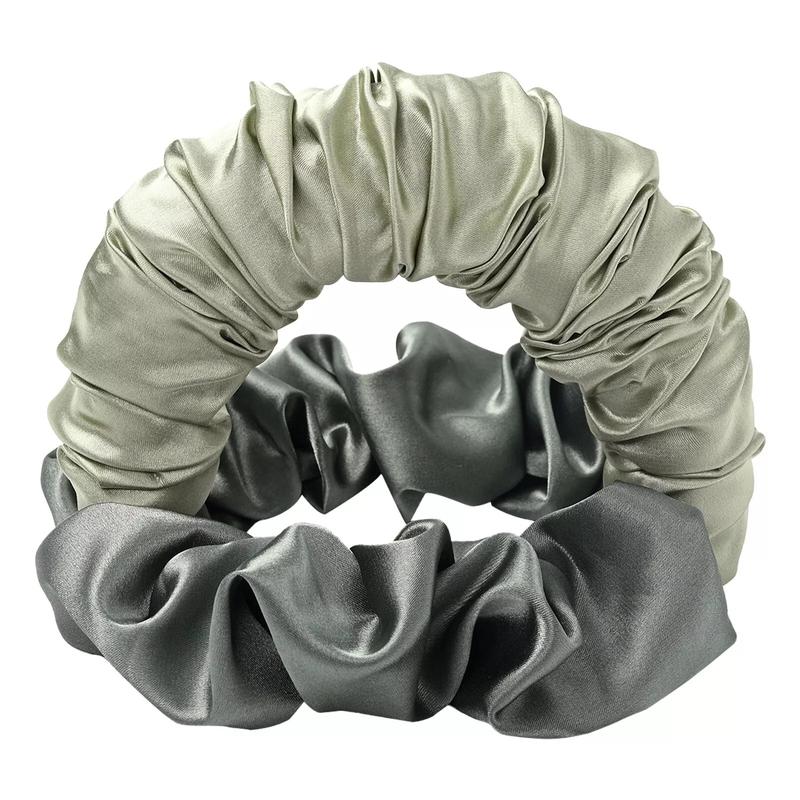 Heatless Curling Silk Scrunchie for Women, Soft Elastic Satin Silky Hair Tie, Sleepy Styling Accessories, Silk Ponytail Holder hairbow slides