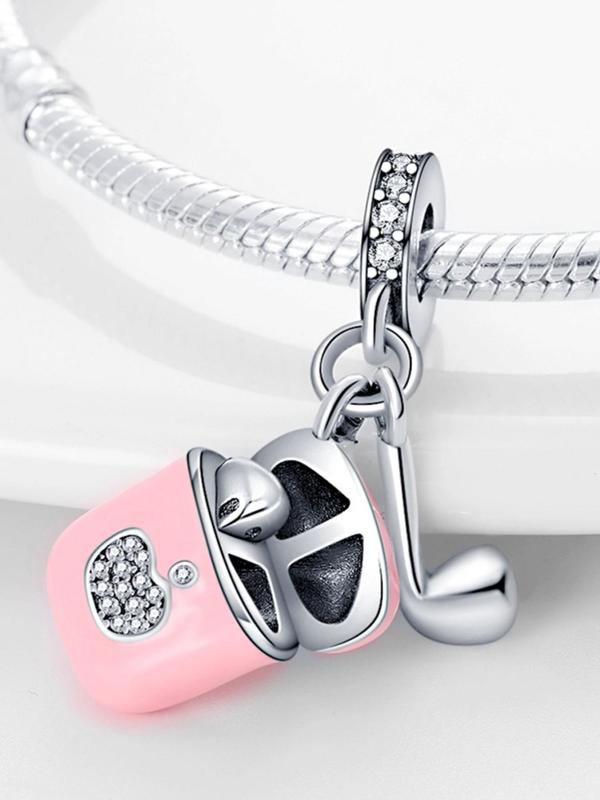 Rhinestone Decor Wireless Earphone Design Pendant, Fashionable DIY Jewelry for Women & Girls for Daily Clothing Decor