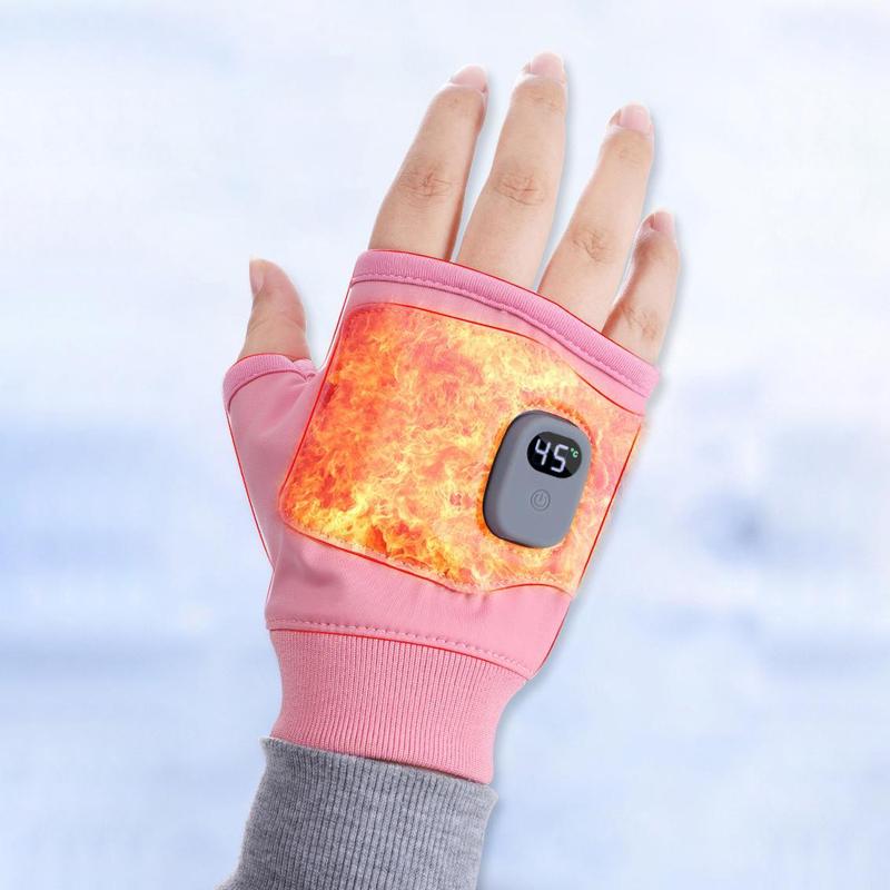 Portable Heating Gloves, Rechargeable Hand Warmer with Digital Display, Universal Heated Gloves for Home Office Travel Use