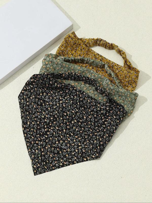 Vintage Floral Pattern Hair Band, 2024 Summer Trendy Fashionable Hair Accessories for Women & Girls, Minimalist Headwear Suitable for Thick Hair, Fashion Hair Accessories for Party, Daily, Back To School