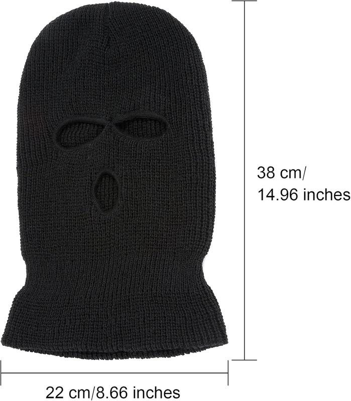 2 count Knitted Full Face Cover 3 Hole Mask Winter Balaclava Face Cover, One Size