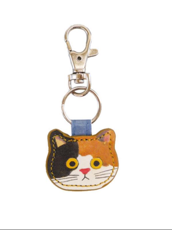 Cute Cat Design Keychain, Animal Shaped Keychain for Women & Men, Fashion Accessories for Bag Decoration