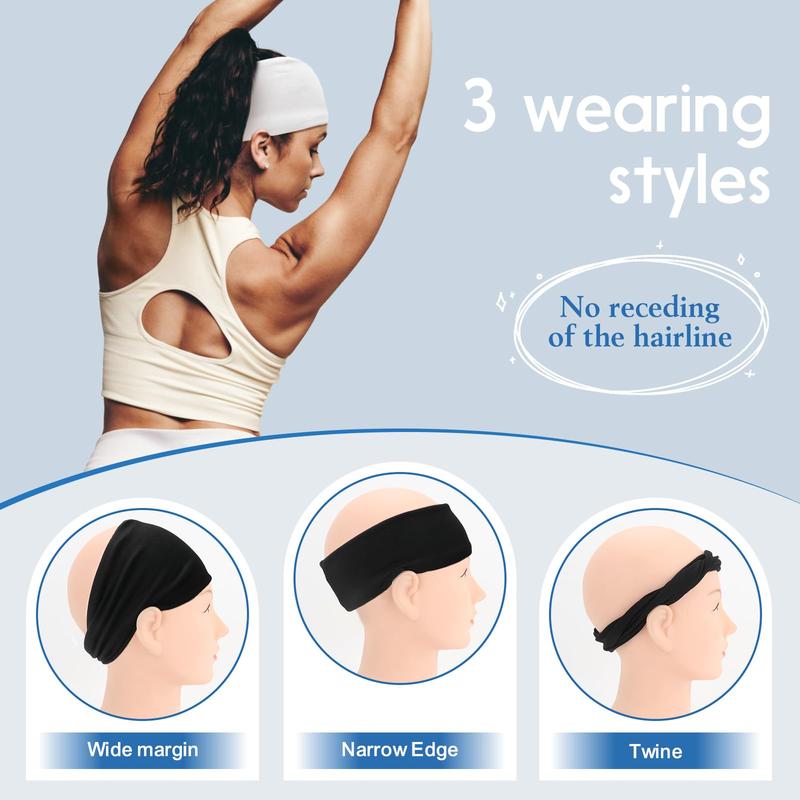 Extra Wide Headbands Set for Women – Thick Stretchy Non-Slip Hair Bands for Athletic Workouts, Yoga, and Everyday Wear