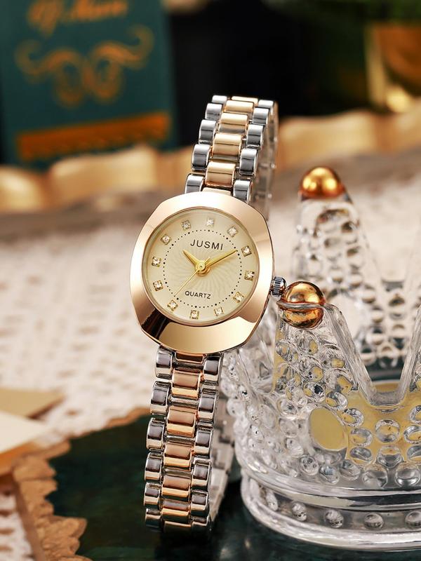 Women's Elegant Fashion Round Dial Quartz Watch, Fashion Watch for Party, Daily Decor, Trendy All-match & Exquisite Watch for Birthday Gift without Box