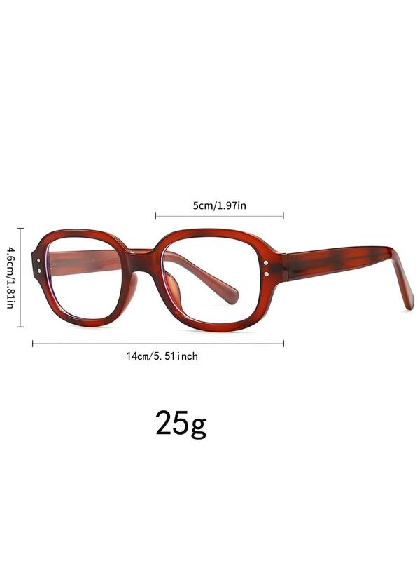 Simple Eyeglasses for Daily Use (1 Pair), Basic Fashion Eyeglasses for Women & Men, Fashion Eyeglasses for Work, Daily Clothing Decor, Perfect for Student Daily Use