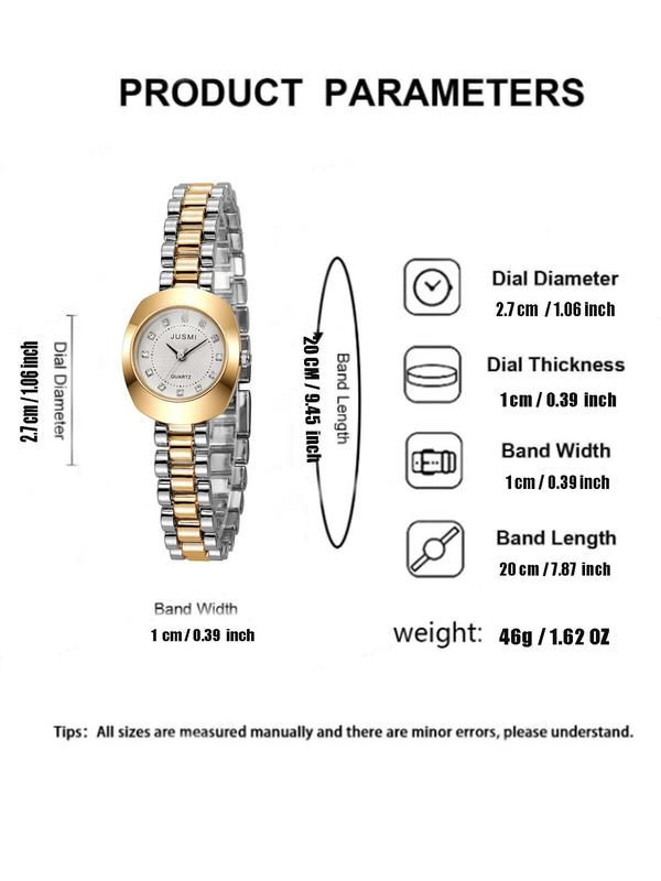 Women's Elegant Fashion Round Dial Quartz Watch, Fashion Watch for Party, Daily Decor, Trendy All-match & Exquisite Watch for Birthday Gift without Box