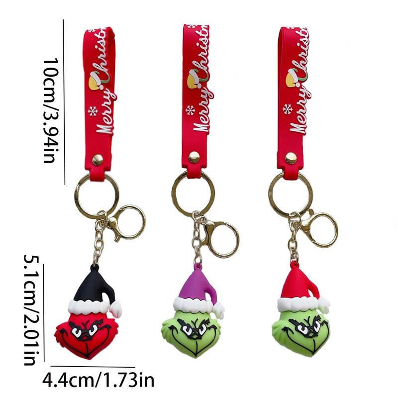 Creative Christmas Monster Design Keychain, Cute Car Keychain, Bag Charm, Car Interior Decoration Accessories for Women & Men