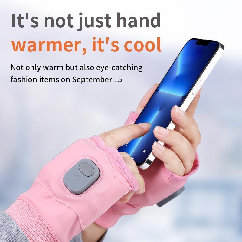 Portable Heating Gloves, Rechargeable Hand Warmer with Digital Display, Universal Heated Gloves for Home Office Travel Use