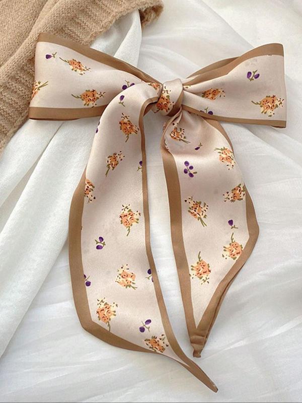 Women's Elegant Colorblock & Floral Pattern Hair Tie, Fashionable Hair Accessories for Daily Wear, Casual Versatile Hair Accessories for Women