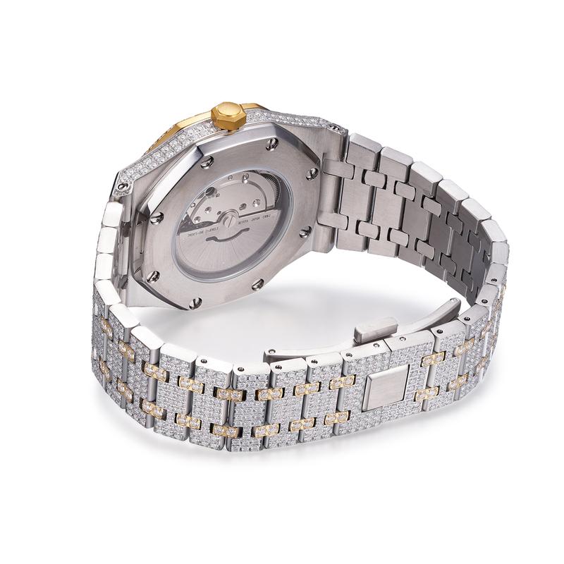 Full Synthetic Moissanite  Diamond Mechanical Watch 44MM