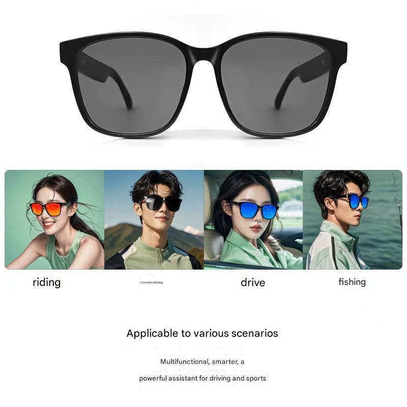 Smart glasses, Bluetooth glasses, listening to songs, talking and navigation, anti-ultraviolet polarized lenses, suitable for driving and fishing