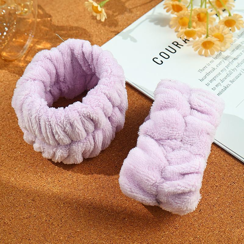 Women's Hair Band Set, 6 Counts set Soft Cute Hair Band, Spa Hair Band, Facial Wash Wrist Strap Popular Headband Set , Face Washing Hair Band