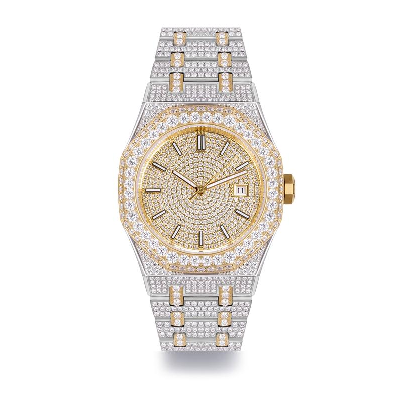 Full Synthetic Moissanite  Diamond Mechanical Watch 44MM