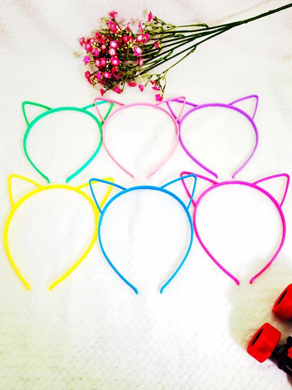 Colorful Cute Cat Ear Design Luminous Hair Hoop, Glow in The Dark Hair Hoop, Fashion Hair Accessories for Women & Girls