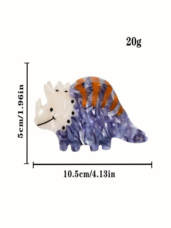 Cartoon Dinosaur Design Acetic Acid Hair Claw,  Cute Hair Accessories for Women & Girls, Lovely Hairwear for Daily Used