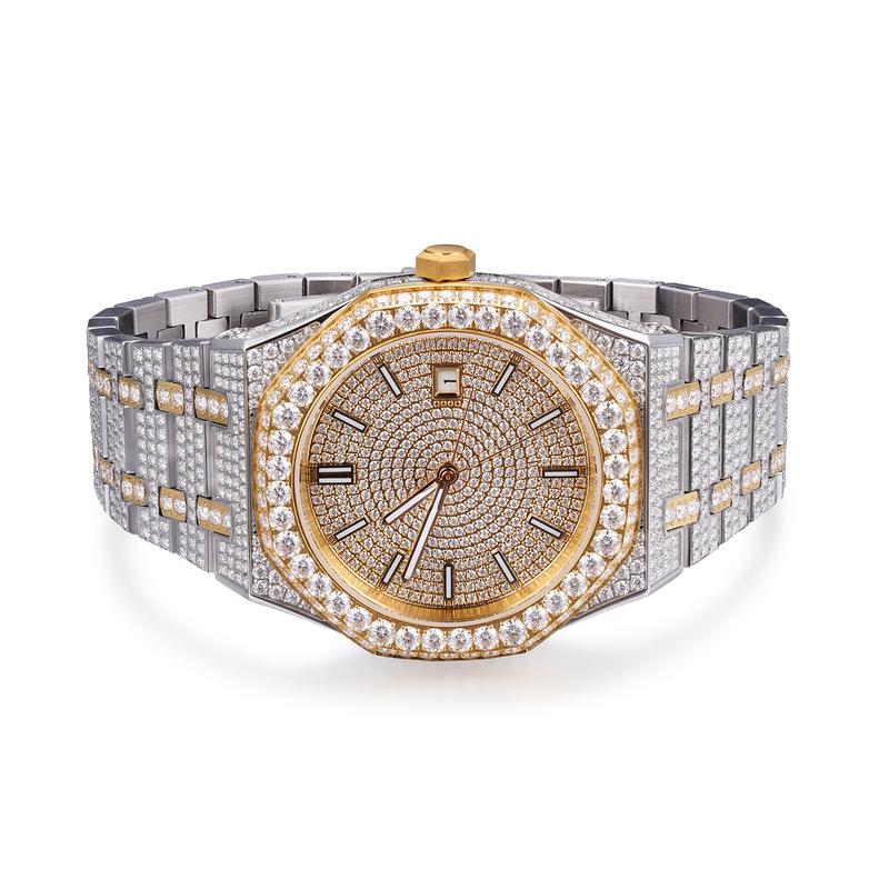 Full Synthetic Moissanite  Diamond Mechanical Watch 44MM