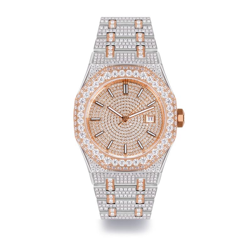 Full Synthetic Moissanite  Diamond Mechanical Watch 44MM