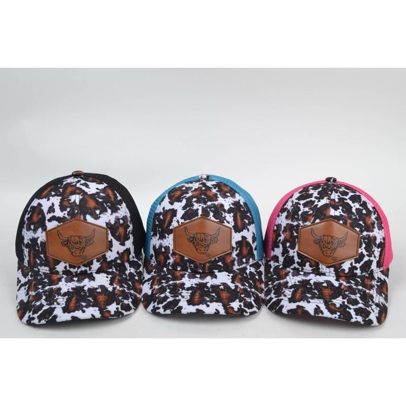 Black and Brown Highland Cow Trucker Hat