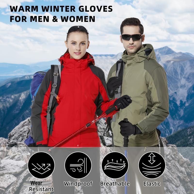 Winter Gloves Unisex Cold Weather Warm Gloves Freeze Work Gloves Suit Suitable for Running, Driving, Riding, Working, Hiking, Touch Screen Gloves