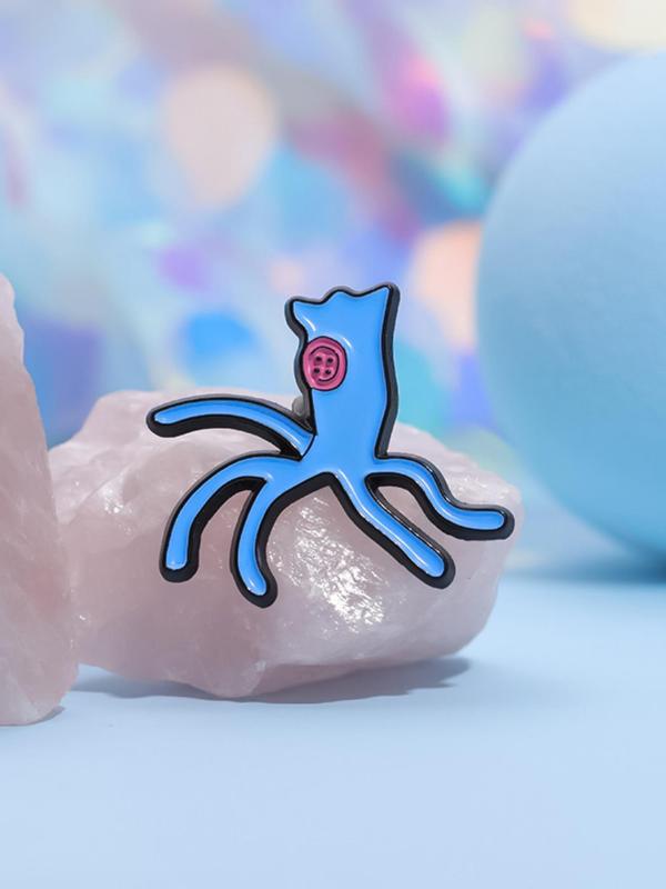 Cute Octopus Design Pins Brooch, Cartoon Animal Design Brooch, Fashion Clothes Accessories for Women & Men