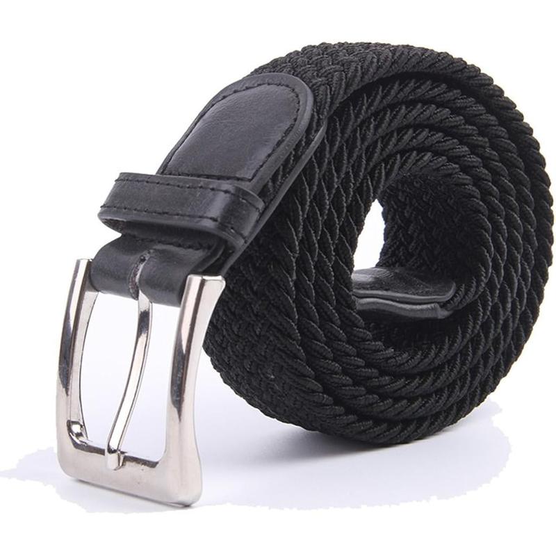 B203-Canvas Elastic Fabric Woven Stretch Multicolored Braided Belts