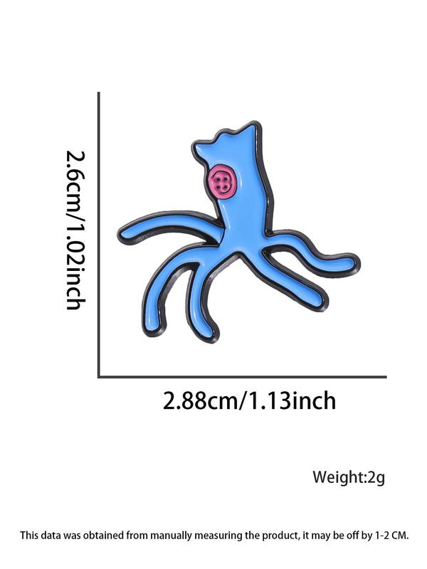 Cute Octopus Design Pins Brooch, Cartoon Animal Design Brooch, Fashion Clothes Accessories for Women & Men