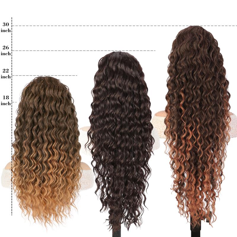 QGZ Ponytail Extension Drawstring Ponytail for  Women  Synthetic Long Curly Fluffy Pony Tails Hair Extensions for Daily Use