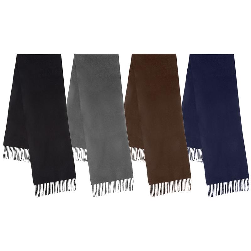 4 & 8 Pack Assorted Classic Fleece Winter Scarf