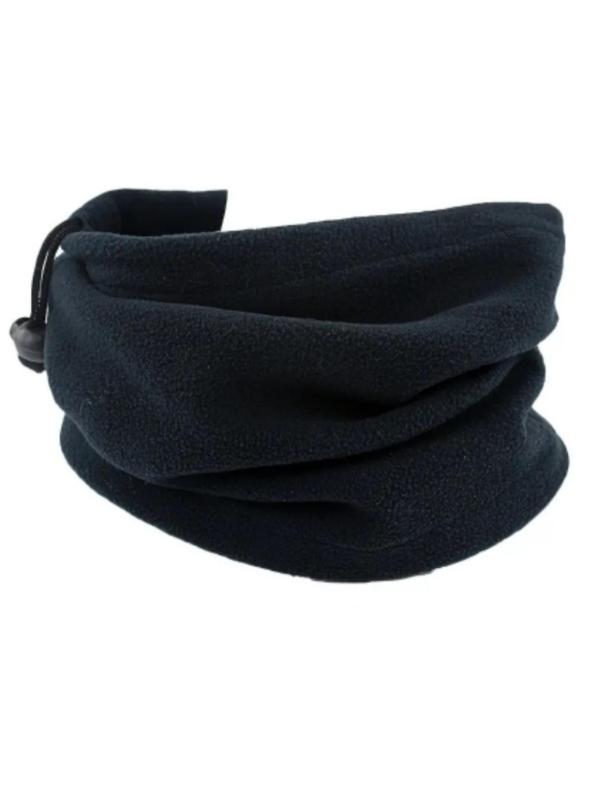 Solid Color Polar Fleece Scarf, Adjustable Neck Warmer, 3 in 1 Multifunctional Hat, Fashion Accessories for Men & Women