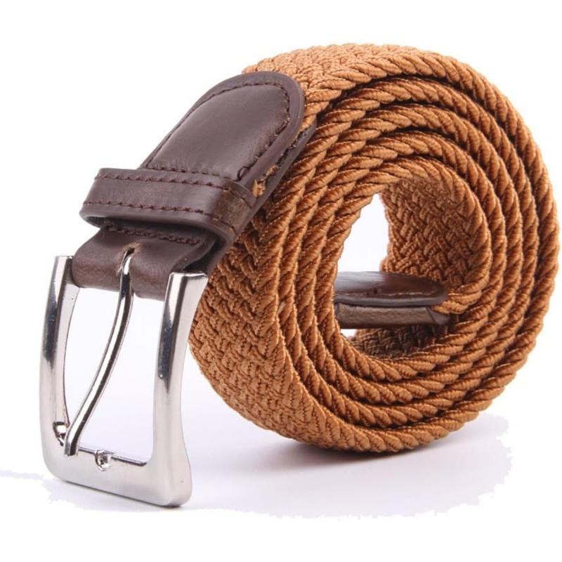 B203-Canvas Elastic Fabric Woven Stretch Multicolored Braided Belts