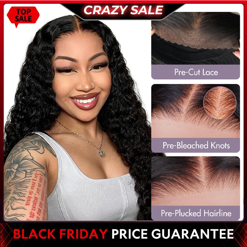 Wigfever Water Wave Wear Go Glueless 7*4 Pre-Plucked HD Lace Front Human Hair Wig