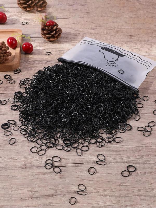 1000pcs set Disposable Hair Ties for Gift, Cute Solid Color Elastic Hair Ties, Mini Size Hair Accessories for Women & Girls