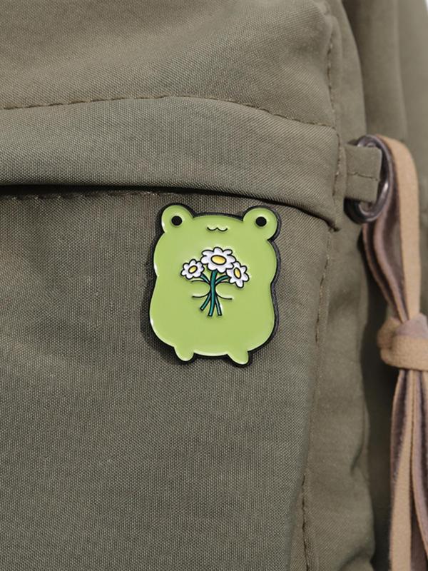 Cute Cartoon Frog Design Brooch,  Creative Animal Design Brooch, Fashion Jewelry Accessories for Women & Men