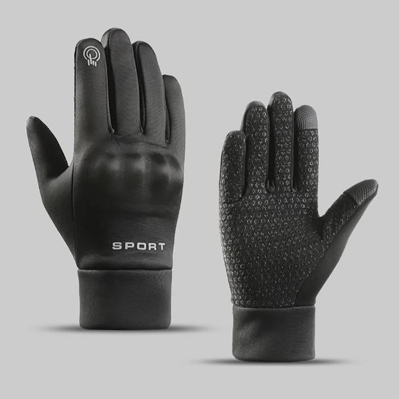 Winter Thermal Gloves, 1 Pair Touch Screen Water Resistant Windproof Anti Slip Heated Glove, Hands Warm for Hiking Driving Running Bike Cycling