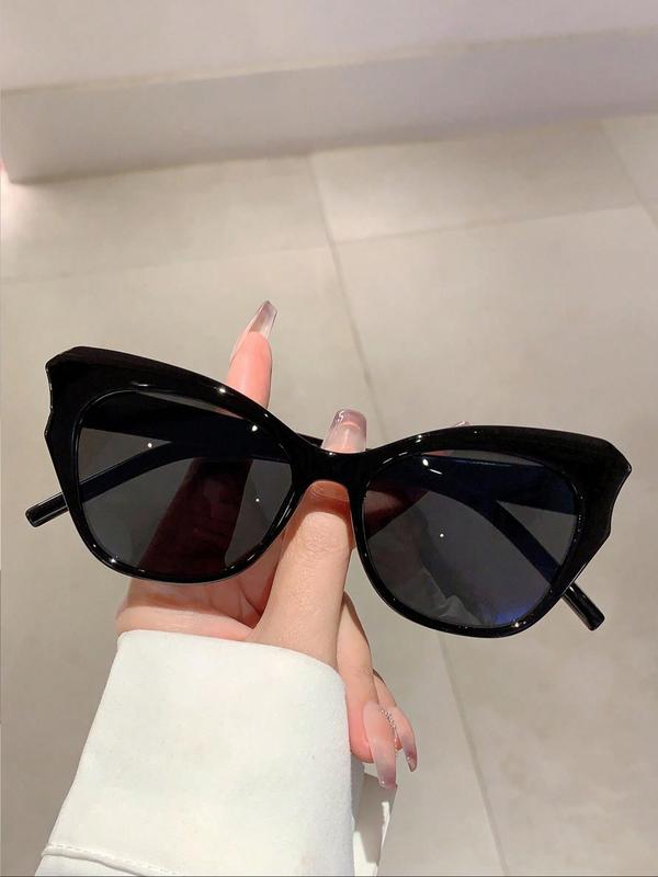 Vintage Cat Eye Frame Sunglasses for Everyday Use (1 Pair), Trendy Y2k Candy Zebra Stripe Color Sunglasses for Women & Men, Fashion Accessories for Outdoor Activities