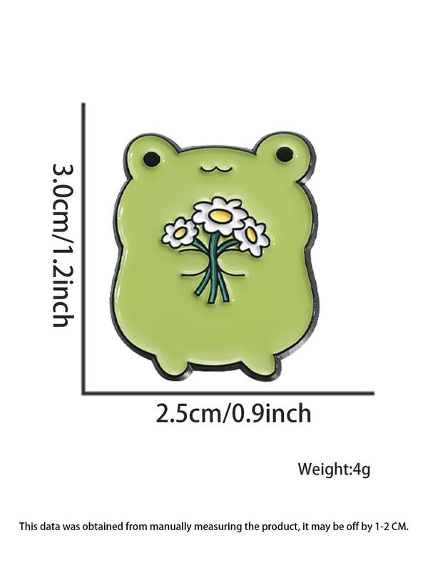 Cute Cartoon Frog Design Brooch,  Creative Animal Design Brooch, Fashion Jewelry Accessories for Women & Men