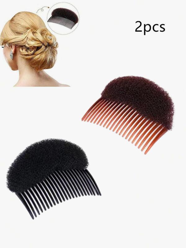 2pcs Minimalist Bump Up Hair Cushion Pads, Inserted Hair Comb Clips, Fashion Hair Salon Tools for Women, Fashion Hair Styler Tool